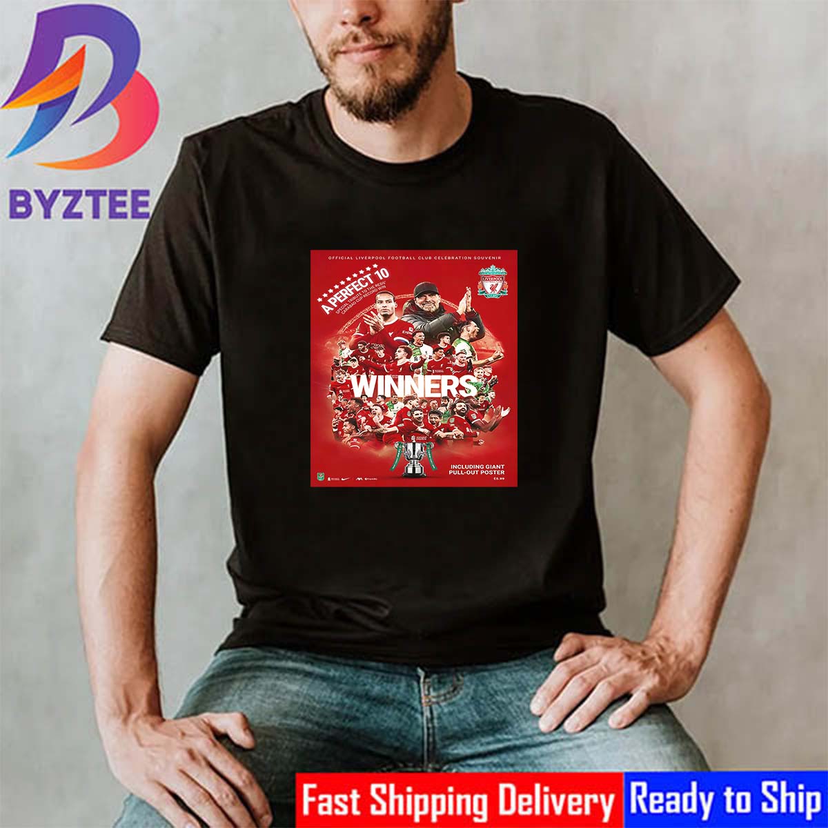 Official Liverpool FC Celebration Souvenir A Perfect 10 Special Tribute To The Reds Carabao Cup Record Win Vintage T-Shirt