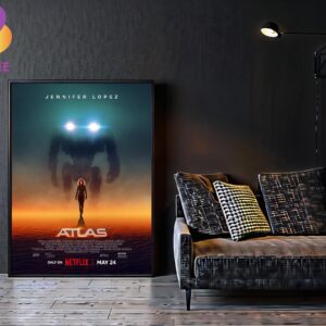 Official Poster Atlas Jennifer Lopez Only On Netflix May 24th 2024 Home Decor Poster Canvas