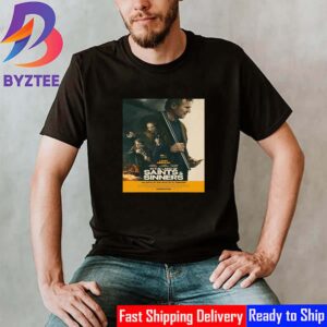 Official Poster In The Land Of Saints And Sinners With Starring Liam Neeson In Theaters March 29th 2024 Vintage T-Shirt