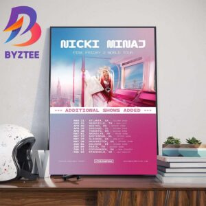 Official Poster Nicki Minaj Pink Friday 2 World Tour Additional 13 New Shows Added Art Decor Poster Canvas