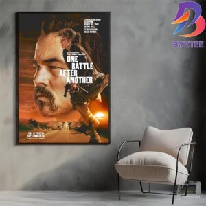 Official Poster One Battle After Another Written And Directed By Paul Thomas Anderson With Starring Leonardo DiCaprio Home Decor Poster Canvas
