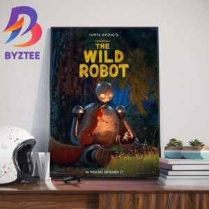 Official Poster The Wild Robot September 27th 2024 Wall Decor Poster Canvas