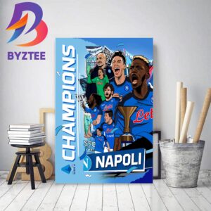 Official SSC Napoli Are 2022 2023 Serie A Champions After 33 Year Home Decor Poster Canvas