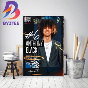 Orlando Magic Select Anthony Black With The 6th Pick Of The 2023 NBA Draft Home Decor Poster Canvas