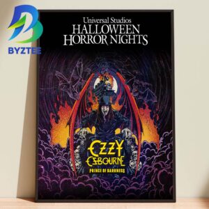 Ozzy Osbourne Prince Of Darkness Halloween Horror Nights Universal Studios 2026 Home Decor Poster Canvas