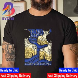 Pearl Jam Dark Matter World Tour 2024 The Event Poster Merch Official At Lisbon Live Festival Lisbon Portugal July 13th 2024 Unisex T-Shirt