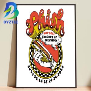 Phish Hot Dog 5 Nights At Madison Square Garden New York City  2026 Home Decor Poster Canvas