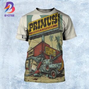 Primus 2025 San Diego Poster Onward And Upward Show At CalCoast Credit Union Open Air Theatre In California On August 2 2025 All Over Print Shirt