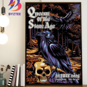 Queens Of The Stone Age Zagreb 2025 Night 1 Poster At SRC Salata In Croatia On July 22 2025 Home Decor Poster Canvas