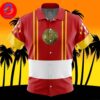 Red Ranger Mighty Morphin Power Rangers For Men And Women In Summer Vacation Button Up Hawaiian Shirt Red Ranger Mighty Morphin Power Rangers For Men And Women In Summer Vacation Button Up Hawaiian Shirt