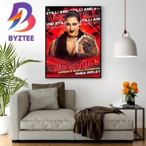 Rhea Ripley And Still WWE Womens World Champion Home Decor Poster Canvas