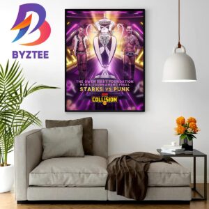 Ricky Starks Vs CM Punk In The Owen Hart Foundation Mens Tournament Final At AEW Collision Wall Decor Poster Canvas