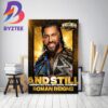 Roman Reigns And Still Undisputed WWE Universal Championship Decor Poster Canvas