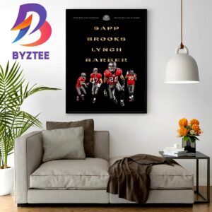 Ronde Barber Derrick Brooks Warren Sapp And John Lynch Of Tampa Bay Buccaneers Are Pro Football Hall Of Famers 2023 Home Decor Poster Canvas