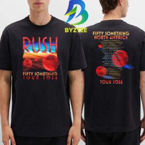 Rush Fifty Something Tour North America 2026 Two Sided T-Shirt