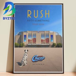 Rush Fifty Something United Center Chicago 2026 Tour Home Decor Poster Canvas