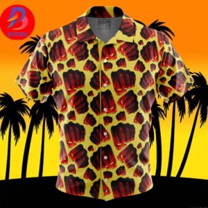 Saitama Fist One Punch Man For Men And Women In Summer Vacation Button Up Hawaiian Shirt