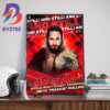 Seth Rollins And Still World Heavyweight Champion On WWE Raw Home Decor Poster Canvas