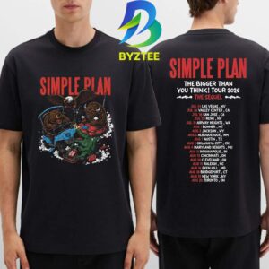 Simple Plan The Gigger Than You Think Tour 2026 The Sequel Two Sided T Shirt