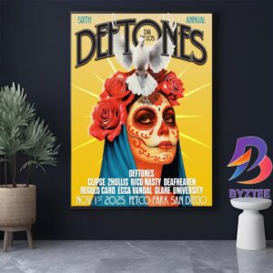 Sixth Annual Dia De Los Deftones Music Festival Poster At Petco Park In San Diego On November 1 2025 Home Decor Poster Canvas