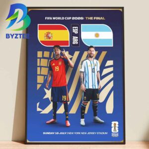 Spain vs Argentina FIFA World Cup 2026 Final Yamal Messi July 19th New Jersey Stadium Home Decor Poster Canvas