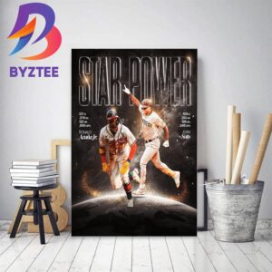 Star Power MLB x Chevrolet Ronald Acuna Jr And Juan Soto Face Off Decor Poster Canvas
