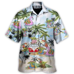 Star Wars Disney Baby Yoda So Cool Tropical Aloha Hawaiian Shirt For Men And Women