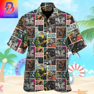 Star Wars Print Comic Pattern For Star Wars Movie Fans Tropical Aloha Hawaiian Shirt For Men And Women