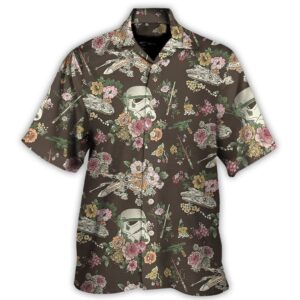 Star Wars Stormtrooper Flower Vintage Tropical Aloha Hawaiian Shirt For Men And Women