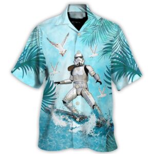 Star Wars Stormtrooper Surfing Tropical Aloha Hawaiian Shirt For Men And Women