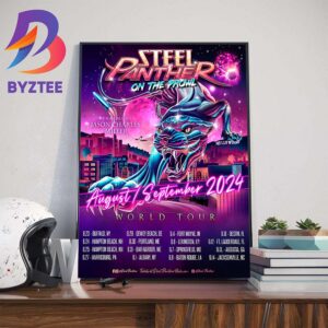 Steel Panther On The Prowl World Tour August And September 2024 With Special Guest Jason Charles Miller Home Decor Poster Canvas