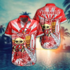Tampa Bay Buccaneers NFL Baby Yoda Tropical Aloha Hawaiian Shirt For Men And Women