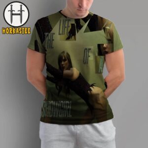 Taylor Swift The Life Of A Showgirl The Shiny Bug Edition Wintergreen And Onyx Marbled Vinyl All Over Print Shirt