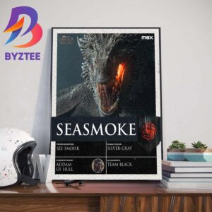 Team Black Seasmoke in House Of The Dragon Home Decorations Poster Canvas