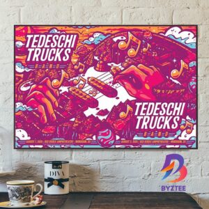 Tedeschi Trucks Band Morrison 2025 Poster At Red Rocks Amphitheatre In Colorado On August 1-2 2025 Home Decor Poster Canvas