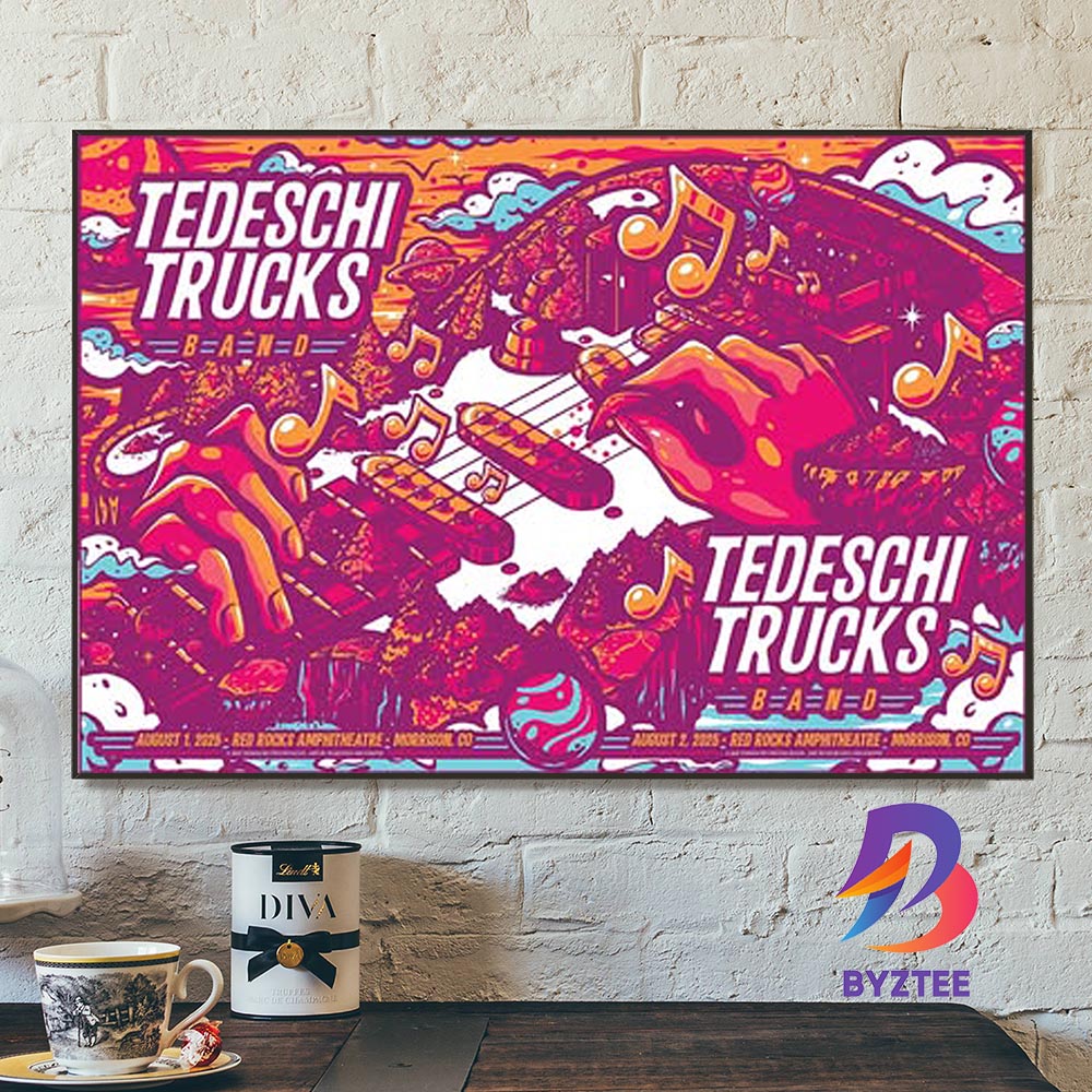 Tedeschi Trucks Band Morrison 2025 Poster At Red Rocks Amphitheatre In Colorado On August 1-2 2025 Home Decor Poster Canvas