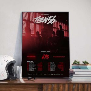 Ten56 EU-UK 2025 Tour Dates List With Special Guests Vctmsil And The Dali Thundering Concept Poster Canvas