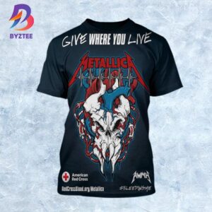 The American Red Cross x Metallica And AWMH For New Campaign Give Where You Live All Over Print Shirt