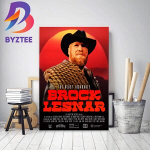 The Beast Incarnate Brock Lesnar Defeats Omos To Kick Off WWE WrestleMania Decor Poster Canvas