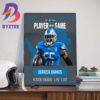 The Detroit Lions QB Jared Goff Is The 3rd QB In Franchise History To Win Multiple Playoff Games Art Decor Poster Canvas