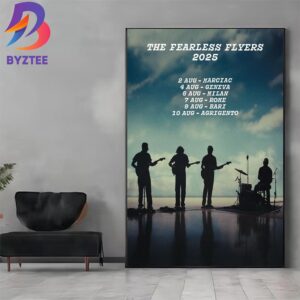 The Fearless Flyers 2025 Europe Tour Poster Schedule Dates And Cities List On August 2025 Home Decor Poster Canvas