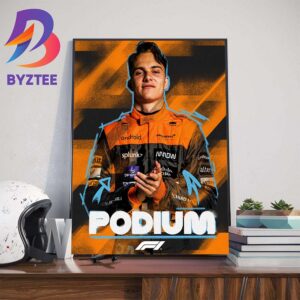 The First F1 Podium For Oscar Piastri Of McLaren F1 Team At Suzuka Japanese GP Wall Decor Poster Canvas