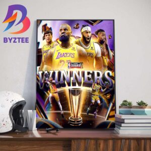 The Lakers Win The First Ever NBA In-Season Tournament Championship Champions Wall Decor Poster Canvas