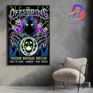 The Offspring Camden 2025 Concert Poster At Freedom Mortgage Pavilion In New Jersey On July 29 2025 Poster Canvas