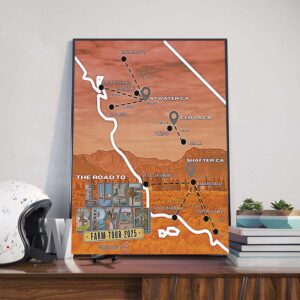 The Road To Luke Bryan Farm Tour 2025 Poster Canvas