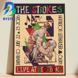 The Strokes Hamilton Leithauser & Lum Live At Red Rocks July 22th & 23th 2026 Home Decor Poster Canvas