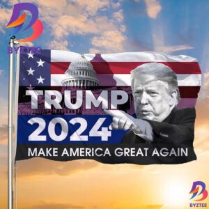 Trump 2024 Make America Great Again Flag Vote For Donald Trump 2024 MAGA Flag Elections 2 Sides Garden House Flag
