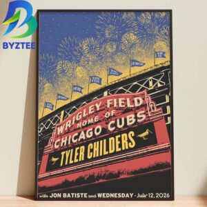 Tyler Childers Wrigley Field Home Of Chicago Cubs 2026 Home Decor Poster Canvas