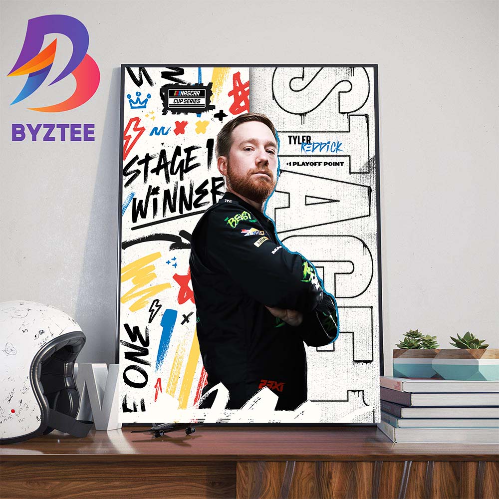 Tyler Reddick Stage 1 Winner in Shriners Childrens 500 NASCAR Cup Series Art Decorations Poster Canvas