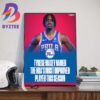 Tyrese Maxey Wins The 2023-24 NBA Most Improved Player Award Home Decor Poster Canvas